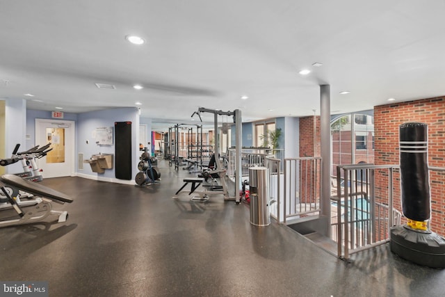 7 Booth St Unit 402, Gaithersburg, MD 20878 - exercise room with recessed lighting and floor to ceiling windows