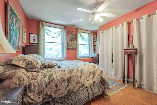 1117 S Carolina Ave SE, Washington, DC 20003 - bedroom featuring wood-type flooring and ceiling fan