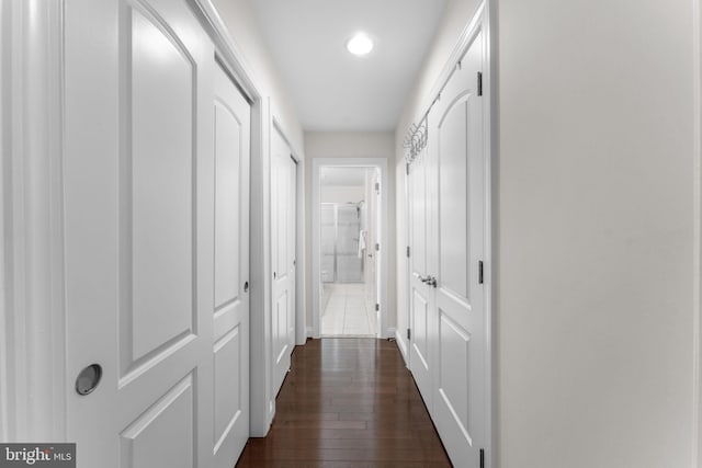 6006 New Hampshire Ave NE, Washington, DC 20011 - corridor featuring dark wood-type flooring and recessed lighting