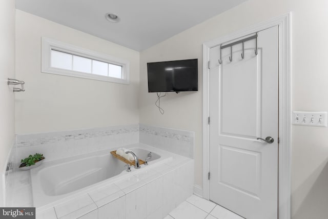 6006 New Hampshire Ave NE, Washington, DC 20011 - bathroom with a bath and tile patterned flooring