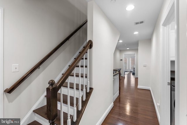 6006 New Hampshire Ave NE, Washington, DC 20011 - stairway featuring wood finished floors and recessed lighting