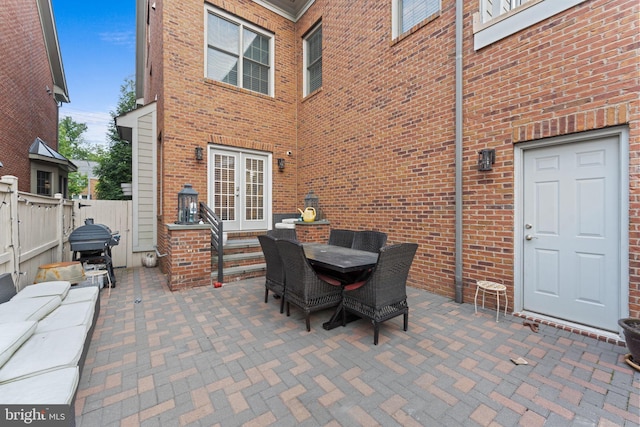 6006 New Hampshire Ave NE, Washington, DC 20011 - view of patio with a grill and french doors