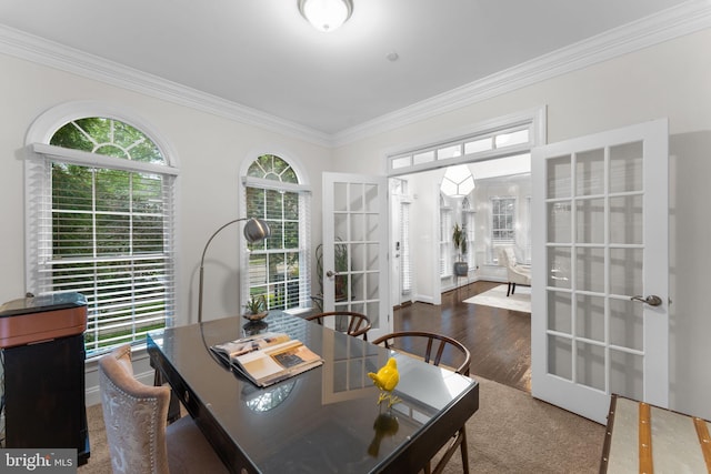 6006 New Hampshire Ave NE, Washington, DC 20011 - carpeted office with french doors and crown molding