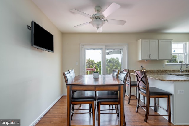 715 Dairy Dr, Middletown, DE 19709 - dining room with ceiling fan and wood finished floors