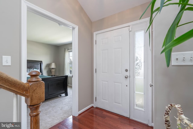 715 Dairy Dr, Middletown, DE 19709 - foyer with dark wood-type flooring and vaulted ceiling