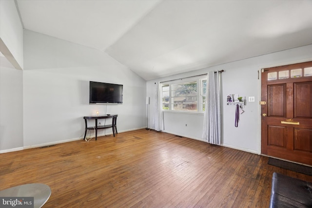 5614 Birch Ave, Pennsauken, NJ 08109 - foyer entrance with vaulted ceiling and hardwood / wood-style floors