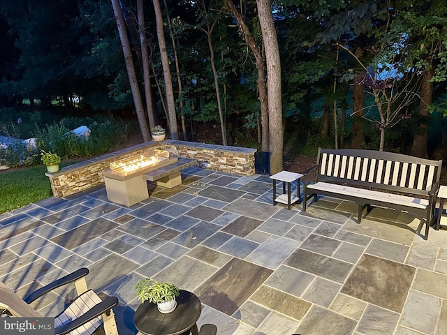 8008 Lions Crest Way, Gaithersburg, MD 20879 - view of patio / terrace with an outdoor fire pit