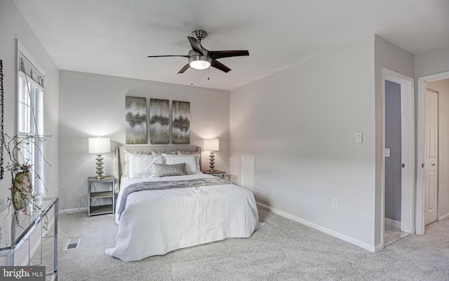 927 S Rolfe St Unit 2, Arlington, VA 22204 - carpeted bedroom with baseboards and ceiling fan