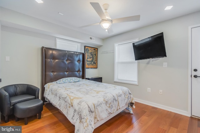 4106 Gault Pl NE Unit 3, Washington, DC 20019 - bedroom with wood finished floors and ceiling fan