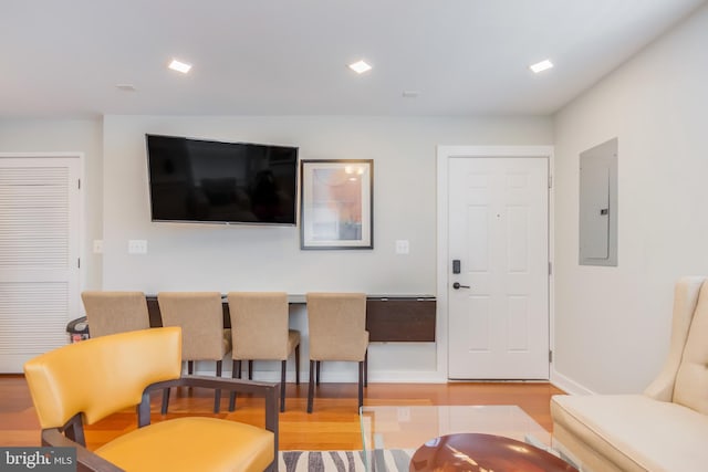 4106 Gault Pl NE Unit 3, Washington, DC 20019 - living room with electric panel and wood finished floors