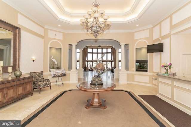 26 Fountain View Dr, Barnegat, NJ 08005 - common area with a decorative wall, crown molding, and recessed lighting