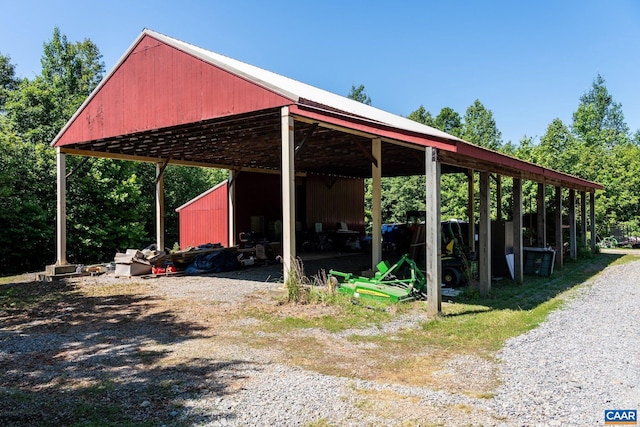 1 Cross County Rd, Mineral, VA 23117 - view of car parking with a pole building and a detached carport