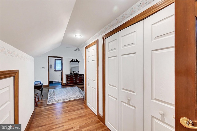 59 Segovia Ct, Hanover, PA 17331 - corridor with light wood-type flooring and vaulted ceiling