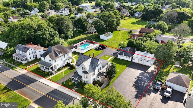 2505-2507 High St, Port Norris, NJ 08349 - aerial perspective of suburban area with property boundaries highlighted
