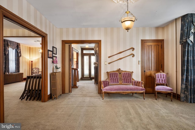 2505-2507 High St, Port Norris, NJ 08349 - sitting room featuring wallpapered walls and carpet flooring