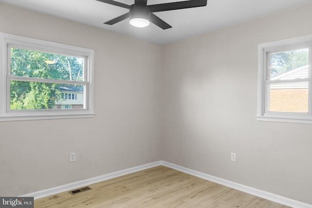 1614 Maryland Ave, Woodbridge, VA 22191 - spare room with light wood-style floors and ceiling fan