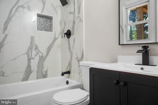 1614 Maryland Ave, Woodbridge, VA 22191 - bathroom featuring vanity and a combined bath / shower with marble appearance