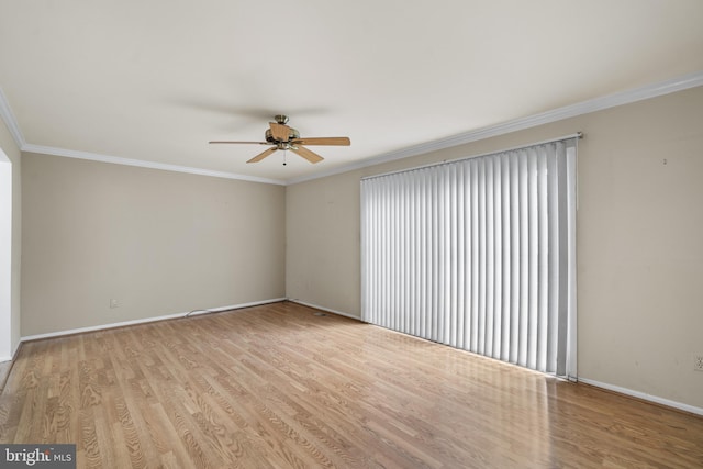 1804 Aberdeen Cir, Crofton, MD 21114 - spare room featuring ceiling fan, crown molding, and wood finished floors