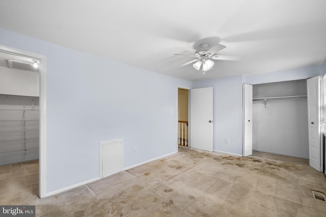 1804 Aberdeen Cir, Crofton, MD 21114 - unfurnished bedroom with a closet, carpet, and ceiling fan