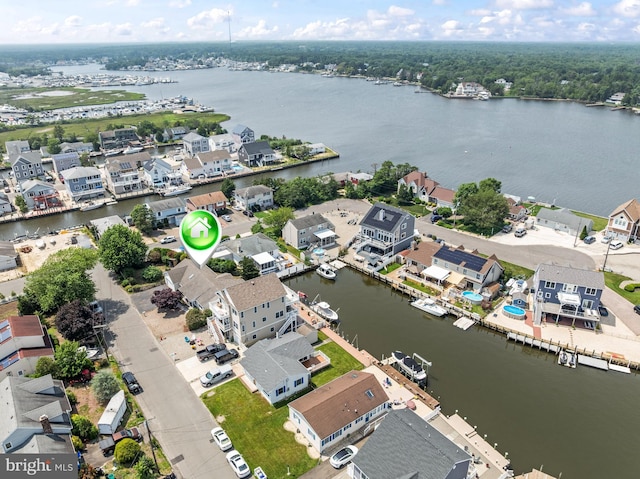 935 Mallard Dr, Lanoka Harbor, NJ 08734 - aerial view of residential area featuring a large body of water