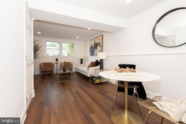 19023 Staleybridge Rd, Germantown, MD 20876 - living area with dark wood finished floors and recessed lighting