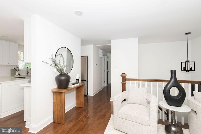 19023 Staleybridge Rd, Germantown, MD 20876 - living area with dark wood-type flooring