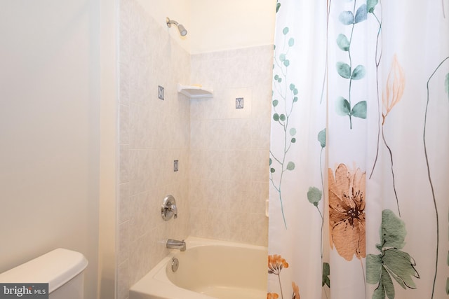 39 Mission Way, Barnegat, NJ 08005 - full bathroom with shower / bath combination with curtain and toilet