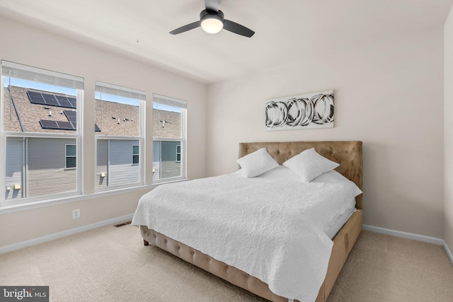 20318 Peacemaker Dr, Germantown, MD 20874 - bedroom featuring light carpet and ceiling fan