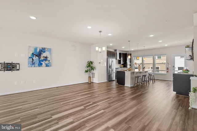 20318 Peacemaker Dr, Germantown, MD 20874 - living area with recessed lighting and wood finished floors