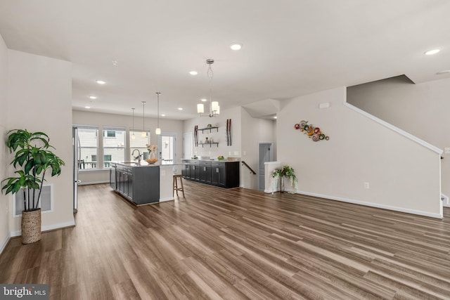 20318 Peacemaker Dr, Germantown, MD 20874 - living area featuring recessed lighting and wood finished floors
