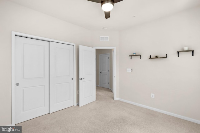 20318 Peacemaker Dr, Germantown, MD 20874 - unfurnished bedroom featuring light colored carpet, a closet, and ceiling fan