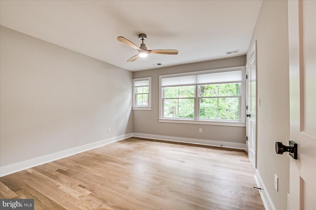 569 Riverside Dr, Princeton, NJ 08540 - empty room featuring light wood finished floors and ceiling fan
