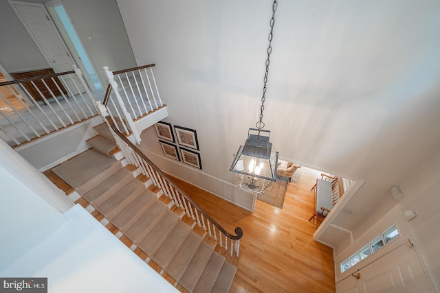 431 Waynesbrooke Rd, Berwyn, PA 19312 - staircase featuring wood finished floors and baseboards