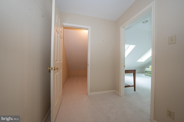 431 Waynesbrooke Rd, Berwyn, PA 19312 - corridor with carpet floors and a skylight