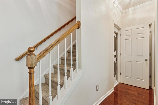 300 Jefferson Ave Unit 13, Downingtown, PA 19335 - stairs with ornamental molding and wood finished floors
