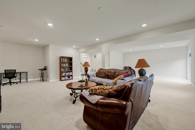 6071 Fallfish Ct, New Market, MD 21774 - living room with light carpet and recessed lighting