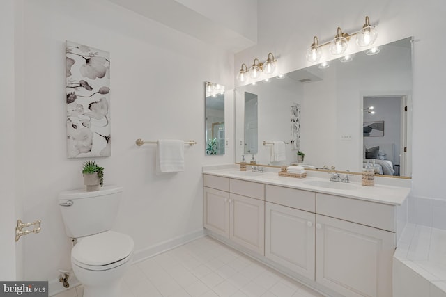2153 Wolftrap Ct, Vienna, VA 22182 - bathroom with double vanity, ensuite bathroom, and tile patterned floors