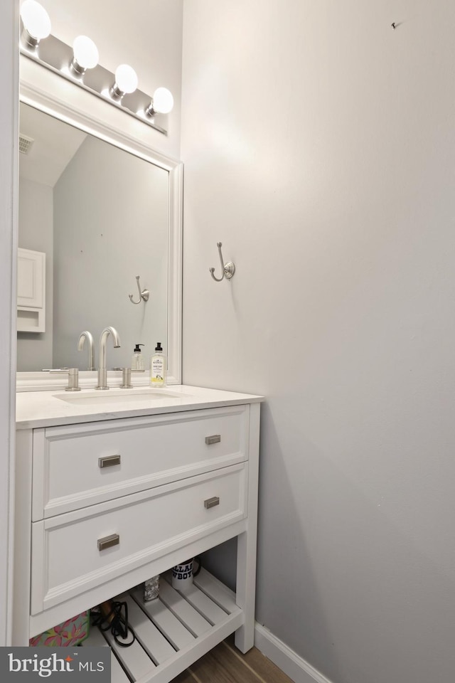 3960 Mountain View Ave, Easton, PA 18045 - bathroom with vanity and wood finished floors