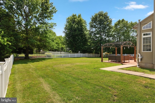 3960 Mountain View Ave, Easton, PA 18045 - fenced backyard featuring a pergola and a patio