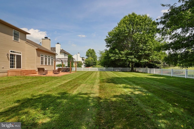 3960 Mountain View Ave, Easton, PA 18045 - fenced backyard featuring a patio area and a pergola