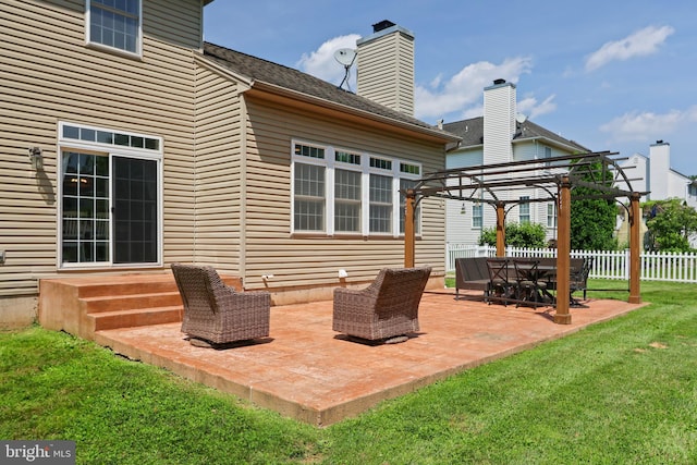 3960 Mountain View Ave, Easton, PA 18045 - view of patio / terrace featuring a pergola