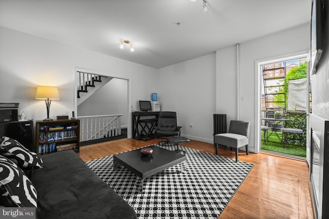 210 S High St, Baltimore, MD 21202 - living room featuring wood finished floors