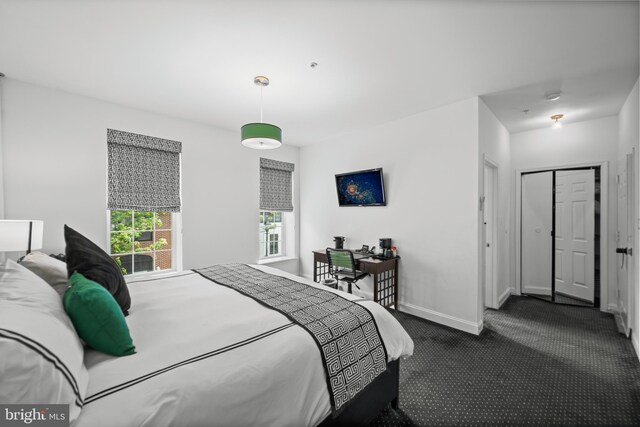 210 S High St, Baltimore, MD 21202 - bedroom with dark carpet and baseboards
