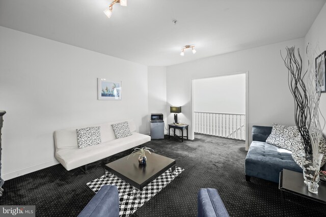 210 S High St, Baltimore, MD 21202 - living room featuring carpet and baseboards