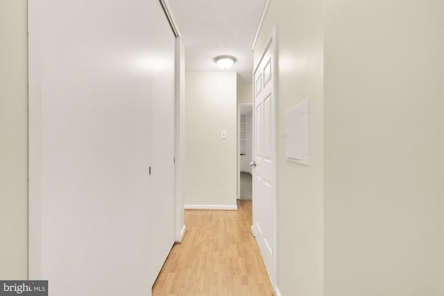 1250 4th St SW Unit W214, Washington, DC 20024 - hallway with a textured ceiling and light wood-type flooring