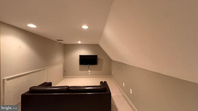 4309 Walther Ave, Baltimore, MD 21214 - home theater with recessed lighting and lofted ceiling
