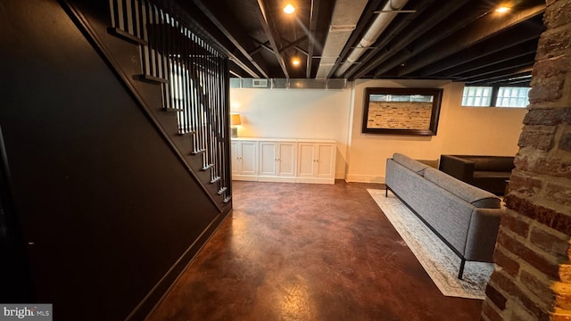 4309 Walther Ave, Baltimore, MD 21214 - below grade area with stairway and baseboards