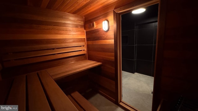 4309 Walther Ave, Baltimore, MD 21214 - sauna / steam room with wooden walls and wooden ceiling