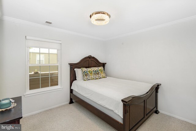 7823 Harrowgate Cir Unit D, Springfield, VA 22152 - bedroom featuring ornamental molding and carpet floors