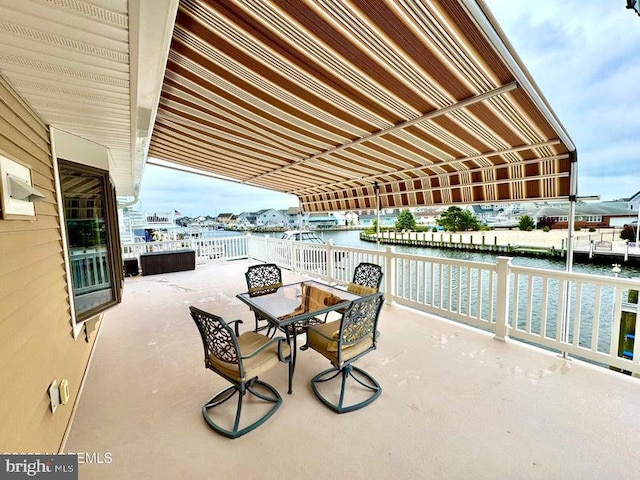 953 Capstan Dr, Forked River, NJ 08731 - view of patio with a water view and outdoor dining area